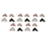Rhinestone Embroidered Patches, Shiny 20 Pcs Easy Ironing Iron On Embroidered Patches for Hats