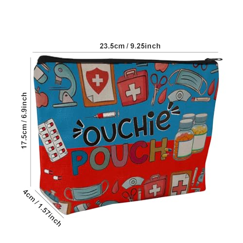 Medicine Storage Pouch with Diabetes, Medicines Bag, and Medical Supply Designs, White Canvas Zipper Cases, Multi-Use Functionality (Gift for Birthdays, Graduation, Christmas) (Style D)3