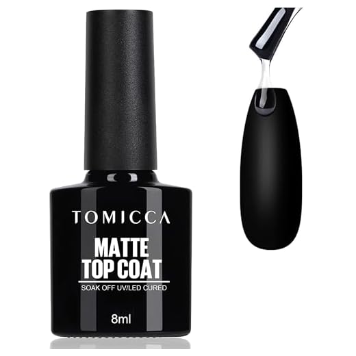 TOMICCA Matte Top Coat Gel UV, No Wipe Top Coat Matt UV Nagellack Soak-Off UV/LED Nagellack Gel Geschenk für Nagelstudio DIY Home, 8ml