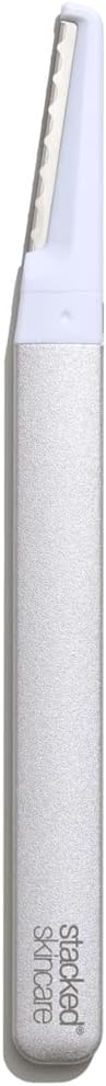 StackedSkincare Dermaplaning Face Exfoliating Tool | Smooth, Radiant, Glowing Skin | No Brush or Scrub Needed (1 Dermaplaner w/Blade)