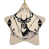 Créez des souvenirs durables avec ce pendentif étoile en céramique YYHWHJDE Hunting Arrows Triangles Deer Prints qui sert à la fois de pièce décorative et de souvenir significatif, parfait pour améliorer les petits projets créatifs ou offrir à vos proches pendant la saison des fêtes.