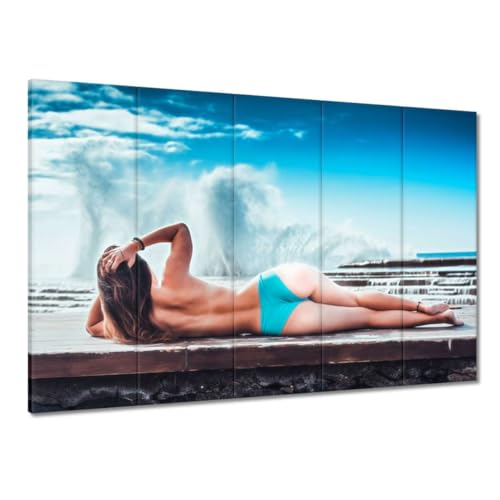 Toile imprimée grand format Fille aux seins nus pour salon moderne 225x160