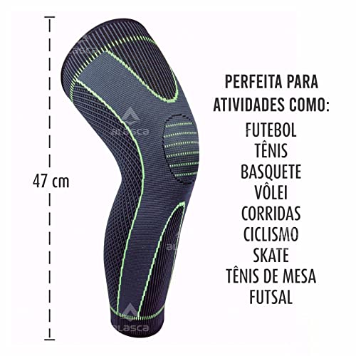 Joelheira de Compressão LongBrace Alasca para corrida, musculação, futebol e ciclismo
