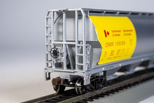 Trémie cylindrique à grain Bachmann évite déraillements wagon jaune HO - 4
