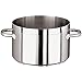 Paderno 11107-24 Casseruola Alta, Due Maniglie, in Acciaio Inox, 24 cm
