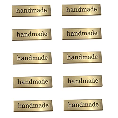 Hilai Etiquetas de Metal Etiquetas para Ropa Zapatillas Bolsos rectángulo Etiquetas Impresas Hechas a Mano DIY Costa DE Coser Cover