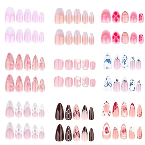 Faux ongles au toucher élégant pointe française look blanc épuré