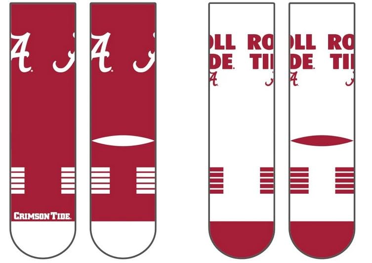 Strideline Alabama Premier Knit Crew Socks - 2 Pack2