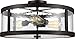 Feiss SF342ORB Harrow Glass Semi Flush Ceiling Lighting, Bronze, 3-Light (20"Dia x 10"H) 180watts