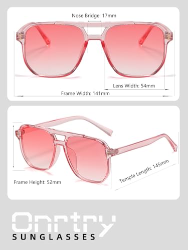 Image of Onrtry Retro Aviator Sunglasses Women Men 70s Vintage Square Frame Sun Glasses UV400 Shades