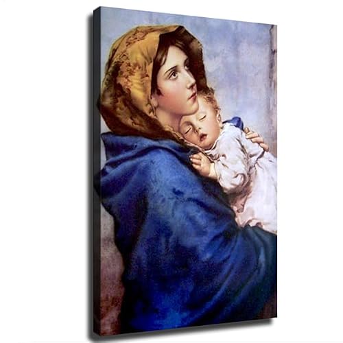 Madonna of the Streets Virgin Mary Baby Jesus Wall Art (Unframe,12 * 18in)