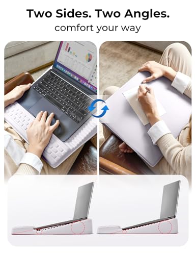 Image of Adjustable Lap Desk with Wrist Rest, Reversible Laptop Stand