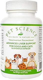 Pet Science Advanced Liver Support for Dogs and Cats, Promotes Normal Liver Function (90 Capsules)