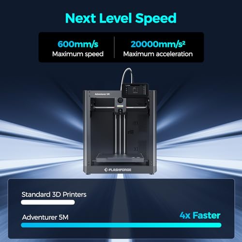 FLASHFORGE Official Adventurer 5M 3D Printer Auto Leveling, Max 600mm/s High Speed FDM 3D Printer with 280°C Direct Extruder, Quick Detachable Nozzle, Core XY Metal 3D Printer,Print Size 220×220×220mm 5 FLASHFORGE Official Adventurer 5M 3D Printer Auto Leveling, Max 600mm/s High Speed FDM 3D Printer with 280°C Direct Extruder, Quick Detachable Nozzle, Core XY Metal 3D Printer,Print Size 220×220×220mm - Image 3