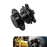 SLIMI Steering Wheel Quick Release Tool, Quick Release Snap Off Boss Kit, Steering Wheel Fast Disassembly Hub Adapter, Universal for Race Motorsport Accessories (Black)