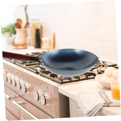 Wok de Hierro con Mango de Madera Antiadherente miniatura 5