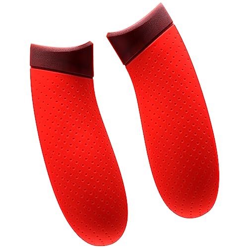 Image of Deal4GO Left & Right Side Rails Panel Rear Handle Rubberized Grips Replacement for Xbox Series S|X Controller (Special Red)