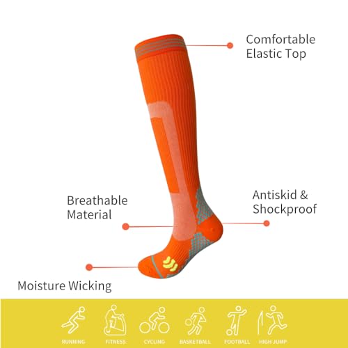 Sport Compression Socks Men & Women 20-30 mmhg Athletic Fit For Running Basketball Biking Better Blood Flow Swelling4