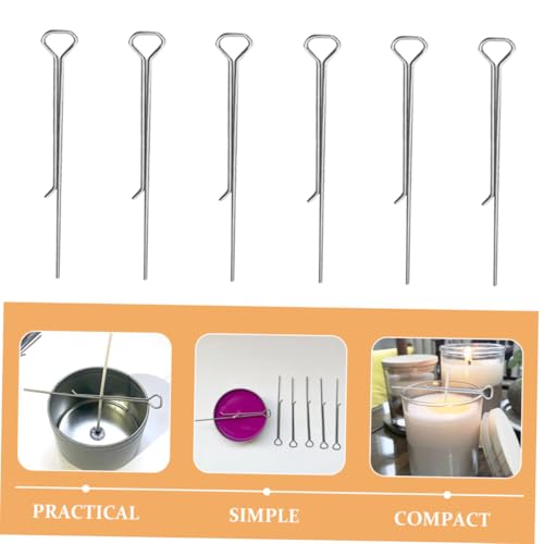 12 piezas clips metálicos para mechas de vela de acero carbono miniatura 3