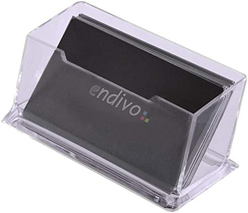 Desktop Business Card Holder Clear Acrylic Single Compartment - Elegant And Modern Design For Your Home Or Work Office. By Mega Stationers #TOP4