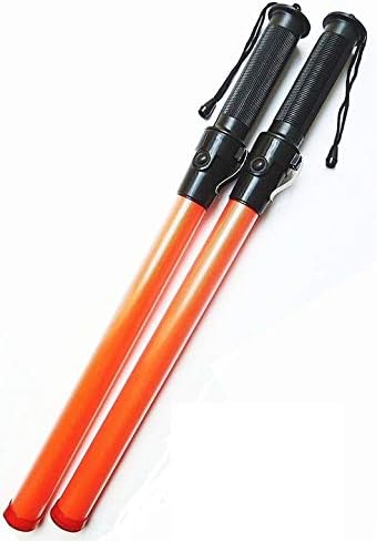 Lot of Two (2) pieces: 12 Red LED Traffic Safety Baton Light, with two flashing modes, 20.5 inch length, using 2 C-size batteries (Not included)