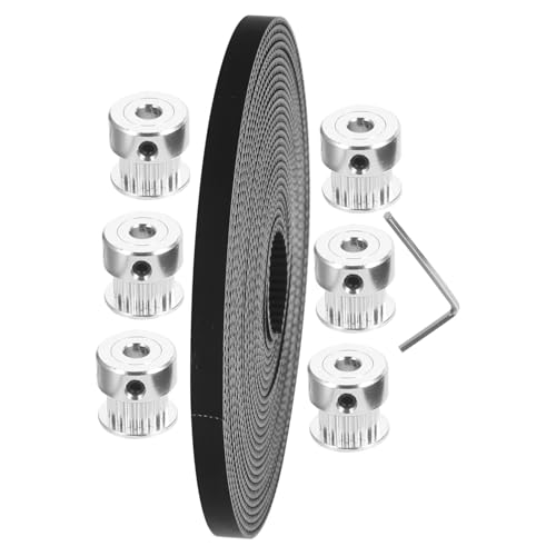 20 Teeth Gt2 Timing Belt Pulley Wheel Kit Black Metal