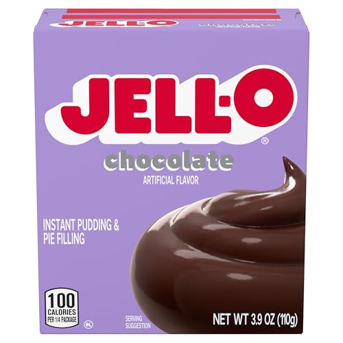Image of Jell-O Instant Pudding & Pie Filling Mix, Chocolate Flavor, Smooth & Creamy Dessert for Baking, Pies & No-Bake Recipes, 3.9 oz (Pack of 24)