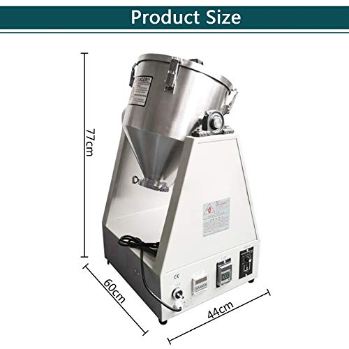 Dry powder mixer in use