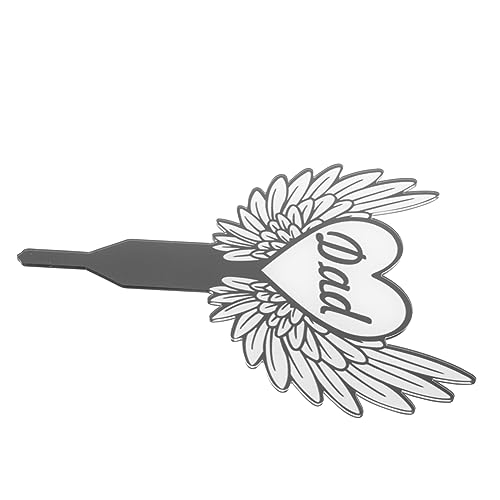 Abaodam de Jardín Decorativa Alas de Ángel Señal de Tumba Resistente y Ligera para Conmemoración y Cementerios