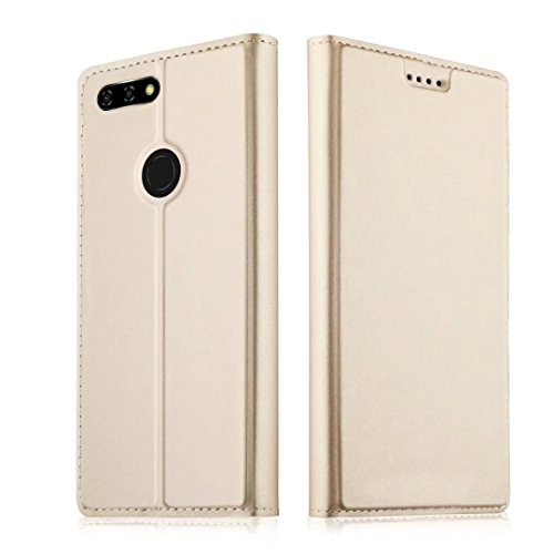 BLU VIVO X case, Maetek Dual Design Card Slot BLU VIVO X case, Ultra-Thin Premium PU Leather+TPU Back Stand Protective Sleeves for BLU VIVO X, Gold