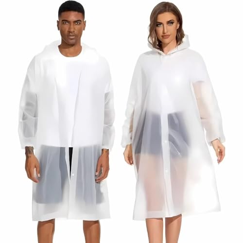 Capa de Chuva Poncho Unissex em EVA, Impermeável, Reutilizável pa...