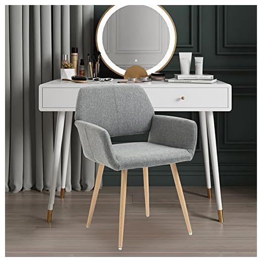 HomVent Fluffy Desk Chair Pink Faux Fur Vanity Chair Adjustable Swivel Computer Chair on Wheels Height Adjustable Cute Desk Chair for Makeup Room Teen Girls Bedroom Home Office (Gray 2)