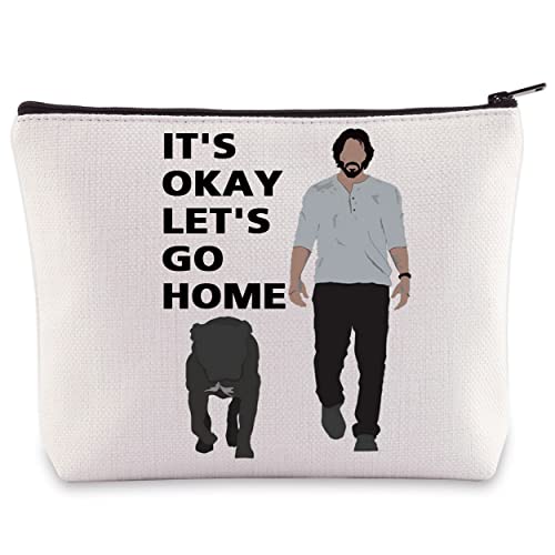BWWKTOP Bolsa de maquiagem John And Dog para cosméticos Killer Movie Inspired Gifts It's Okay Let's Go Home Bolsa com zíper para fãs de filmes, Tudo bem, Bolsa