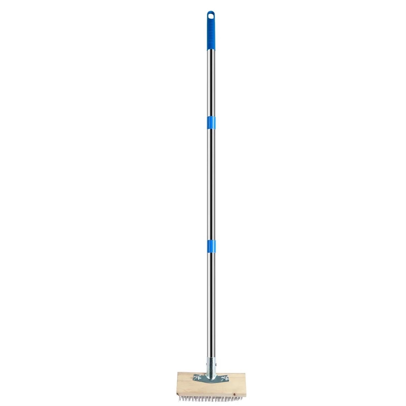 Besen Draußen Drahtbodenbürste aus Edelstahl, Abnehmbarer Drahtbesen for Pools, Straßen, Mehrzweck-Drahtreinigungsbürste, Gartenbetonboden(Style A)