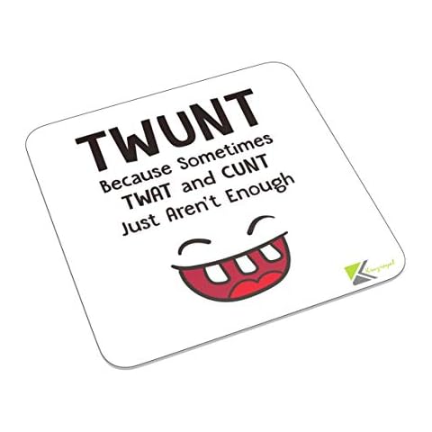 FM035 Twunt because sometimes TWAT and C*nt just aren't enough. Novelty Funny Idea Glossy Metal Square Fridge Magnet Cover