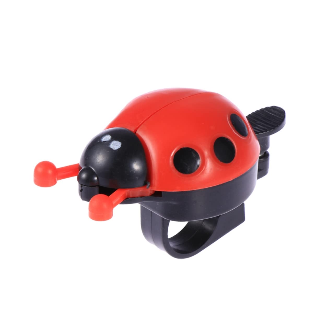 Happyyami Plastic Ladybug Bike Bell for Durable Brass Ring Bell Easy to Install for Bicycles Red
