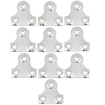 Merriway BH05296 (10 Pcs) Glass Mirror Picture Hanging Plate Round Chrome Plated 32 mm - Pack of 10 Pieces