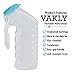 Vakly Male Urinal with Glow in The Dark Cover [32oz Pack of 2] Portable Pee Bottles for Men Used for Hospitals, Incontinence, Emergency and Travel (2)