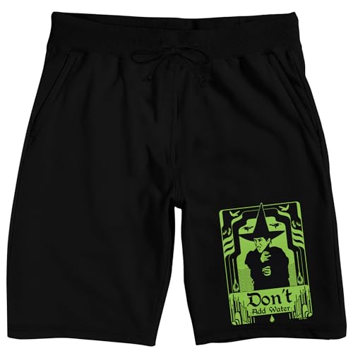 Bioworld Wizard Of Oz Wicked Witch Don't Add Water Men's Black Sleep Pajama Shorts