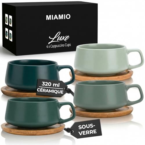 Tasses à café et soucoupes 320 ml MIAMIO pour vos moments de détente cosy