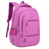 Mochila Feminina Juvenil Menina Adolescente, escolar, reforçada, diversos compartimentos e forrada(Pink/Rosa)