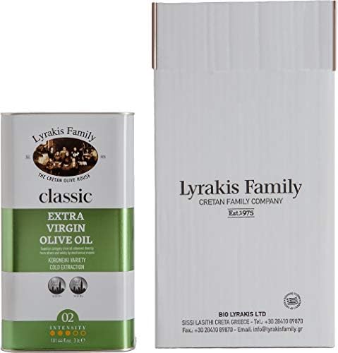 'Lyrakis Family est. 1975 Olive Oil Extra Virgin First Cold Pressed Greek 3l Crete Premium