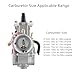PWK Carburetor 24mm Carb with Carb Jets for 50cc-110cc 2T/4T Engine Motorcycle Dirt Pit Bike ATV Scooter Quad
