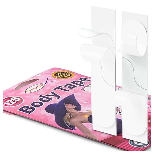 Cinta Doble Cara Ropa y Piel Fashion Tape (104 Paquetes) - Adhesivo Fuerte Todo el Día para Todos los Tipos de Tela, Suave para Pieles Sensibles, Color Transparente para Todos los Tonos de Piel