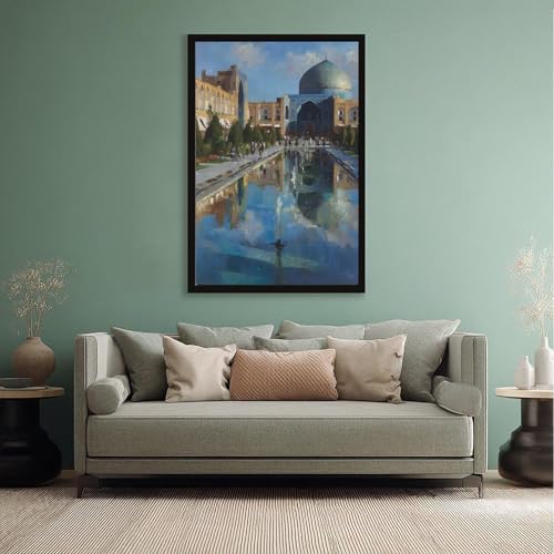 Mosquée persane Ispahan Iran décoration murale salon bureau toile 20x30