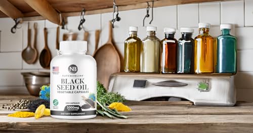 NaturoBliss Black Seed Oil - 150 Softgel Capsules Skin Health (Non-GMO & Vegan) Premium Cold-Pressed Nigella Sativa Producing Pure Black Cumin Seed Oil - 1000mg Per 2 Capsule Serving - 75 Servings - Thumbnail 7