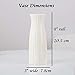 Ceramic Look Plastic Vase - Unbreakable Vase for Flowers (Narrow Seashell White)