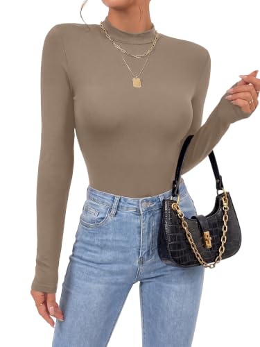 Image of OPOIPIN Women's Long Sleeve Basic Bodysuit