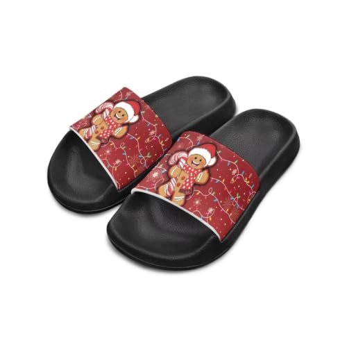 Image of Unisex Slides for Girls Boys Comfortable Slippers Slides Non-slip Shower Shoes House Fashion Thick for Indoor & Outdoor Gifts