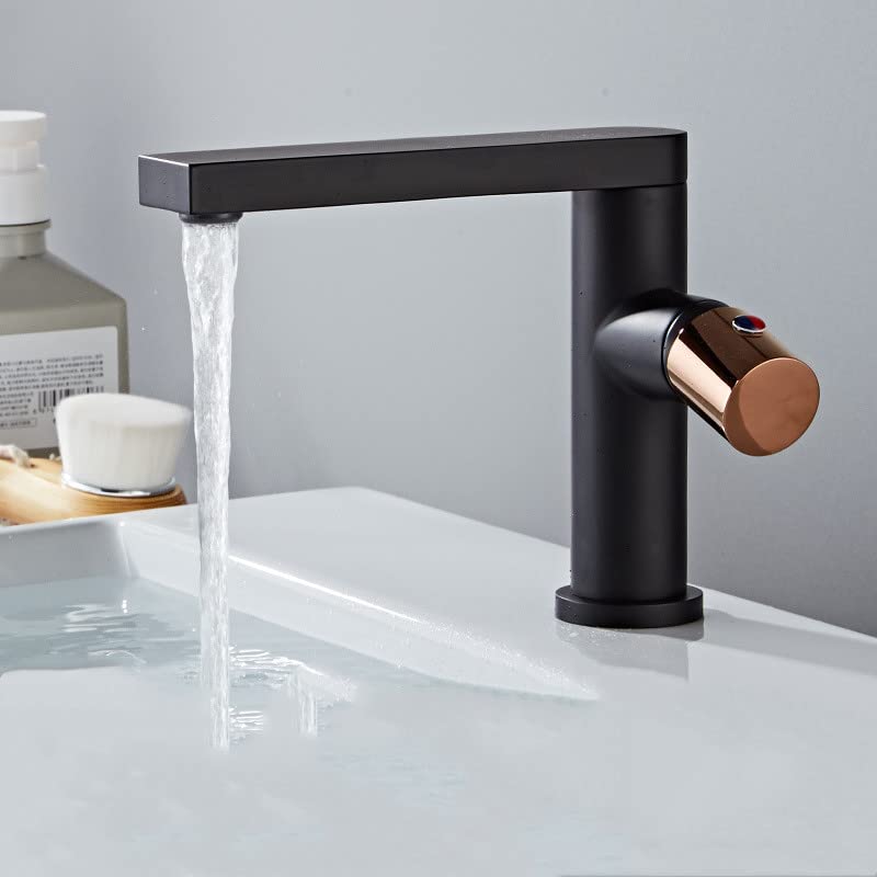 Robinet de lavabo en cuivre anti-calcaire gris pistolet pour éviter les traces